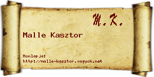 Malle Kasztor névjegykártya